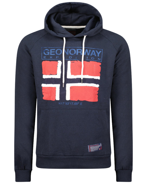 Geographical Norway Felpa Geonorway Con Cappuccio Blu Uomo