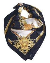 Versace Scarf Stole Pashmina Silk Black