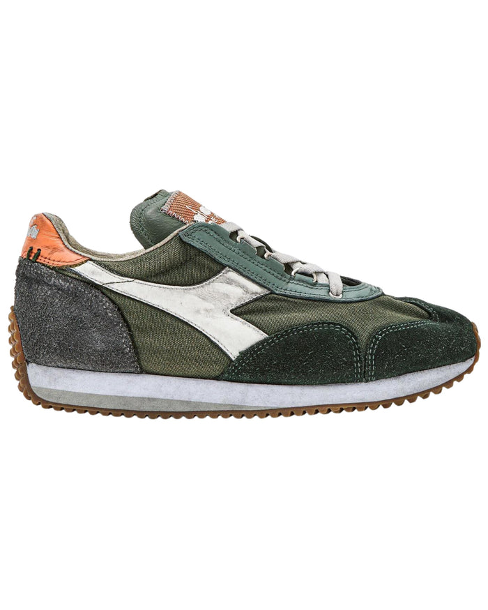 Diadora Heritage Sneakers Equipe H Dirty Stone Wash Evo Tela/Pelle Verde 1