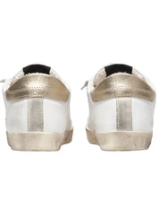 2Star Sneakers One Star White Leather Gold Glitter Details