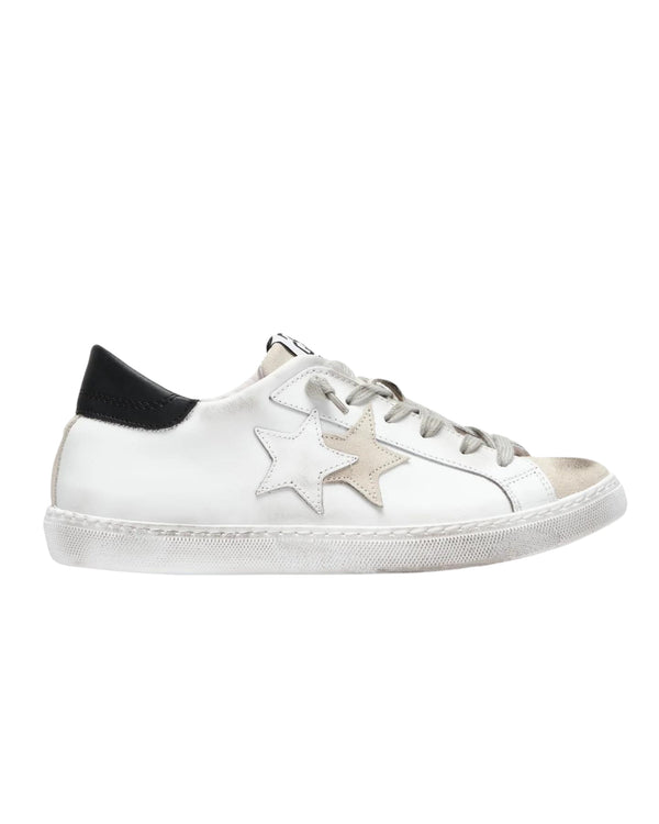 2Star Sneakers Low Gomma Bianco/Nero