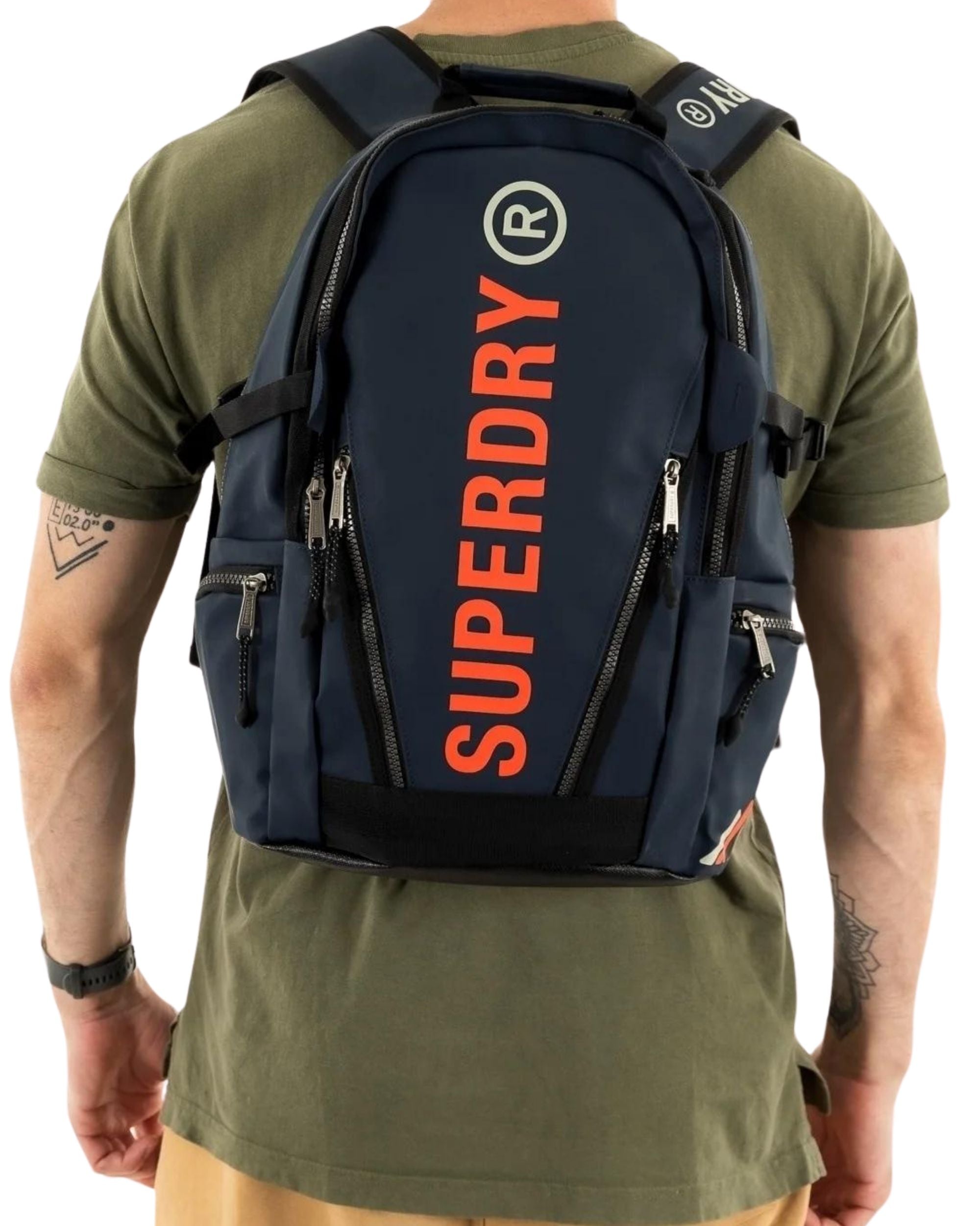Superdry Zaino capiente 21 litri tasche escursionismo city scuola Tarp Blu