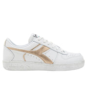 Diadora Scarpe Magic Basket Low Metal Ecopelle e Pelle Bianco