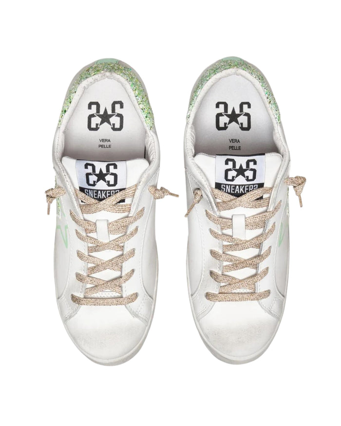 2star Sneaker Low Con Dettagli In Glitter Bianco Donna 4
