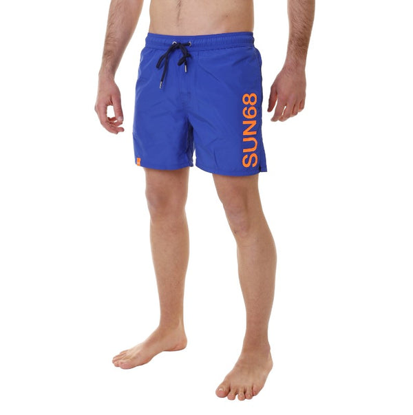 Sun68 Swim Pant Macro Logo Blu