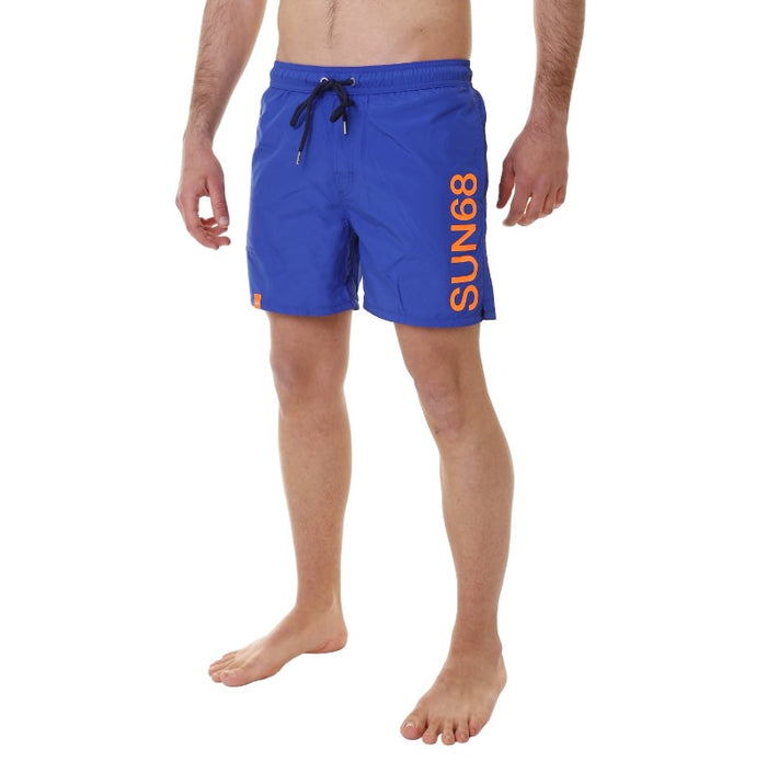 Sun68 Swim Pant Macro Logo Blu 1