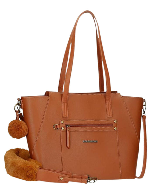 Pepe Jeans Bag Annie 35x32x15 Cm Brown Woman