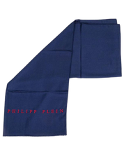 Philipp Plein Viscose Scarf Made in Italy Blue