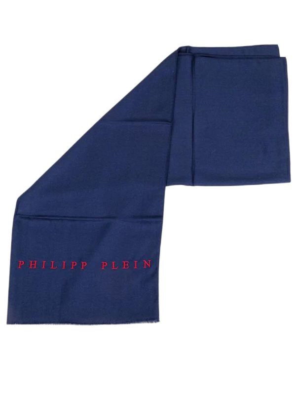 Philipp Plein Viscose Scarf Made in Italy Blue-2