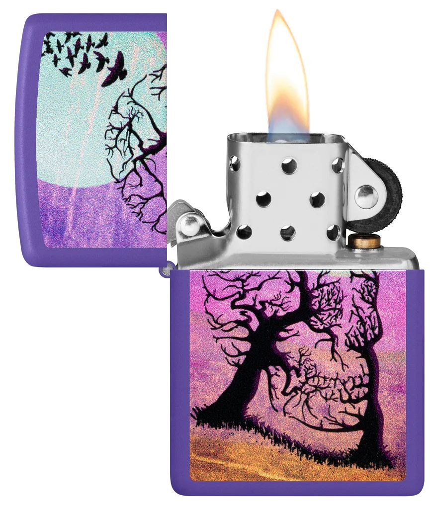 Zippo Skeleton Tree Purple Unisex