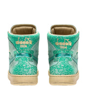 Diadora Heritage Sneakers MI Basket High in Pelle Effetto Used Verde