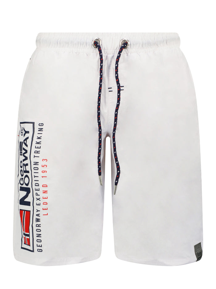 Geographical Norway Bermuda Mare Piscina Corto Bianco Uomo 1