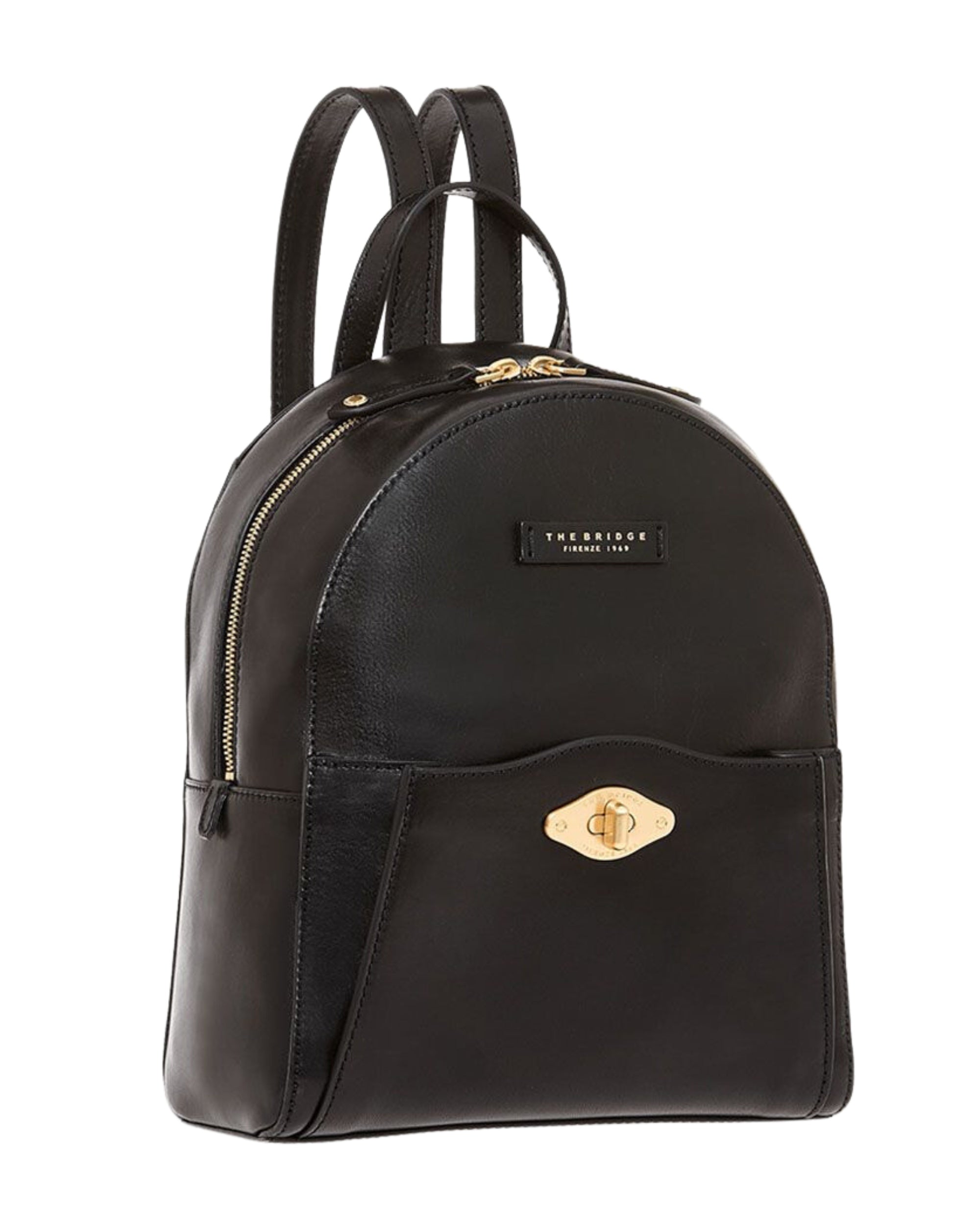 The Bridge small backpack Barbara line in leather Black Woman