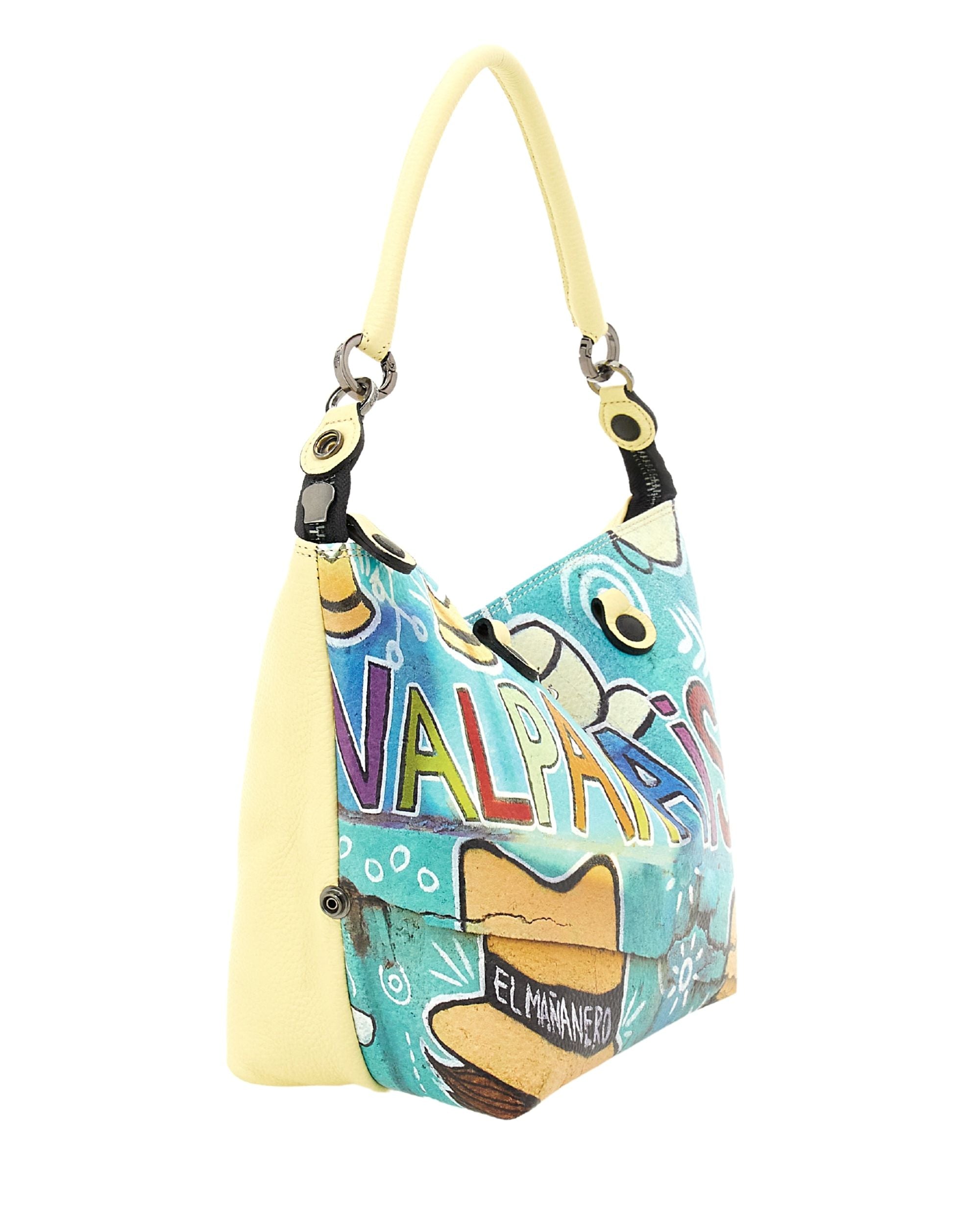 Gabs Convertible Bag Hobo Shopper Tote Satchel Backpack in Yellow Leather