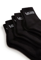Vans Set Calzini 6 Paia Classic Half Crew Misto Cotone Nero Unisex