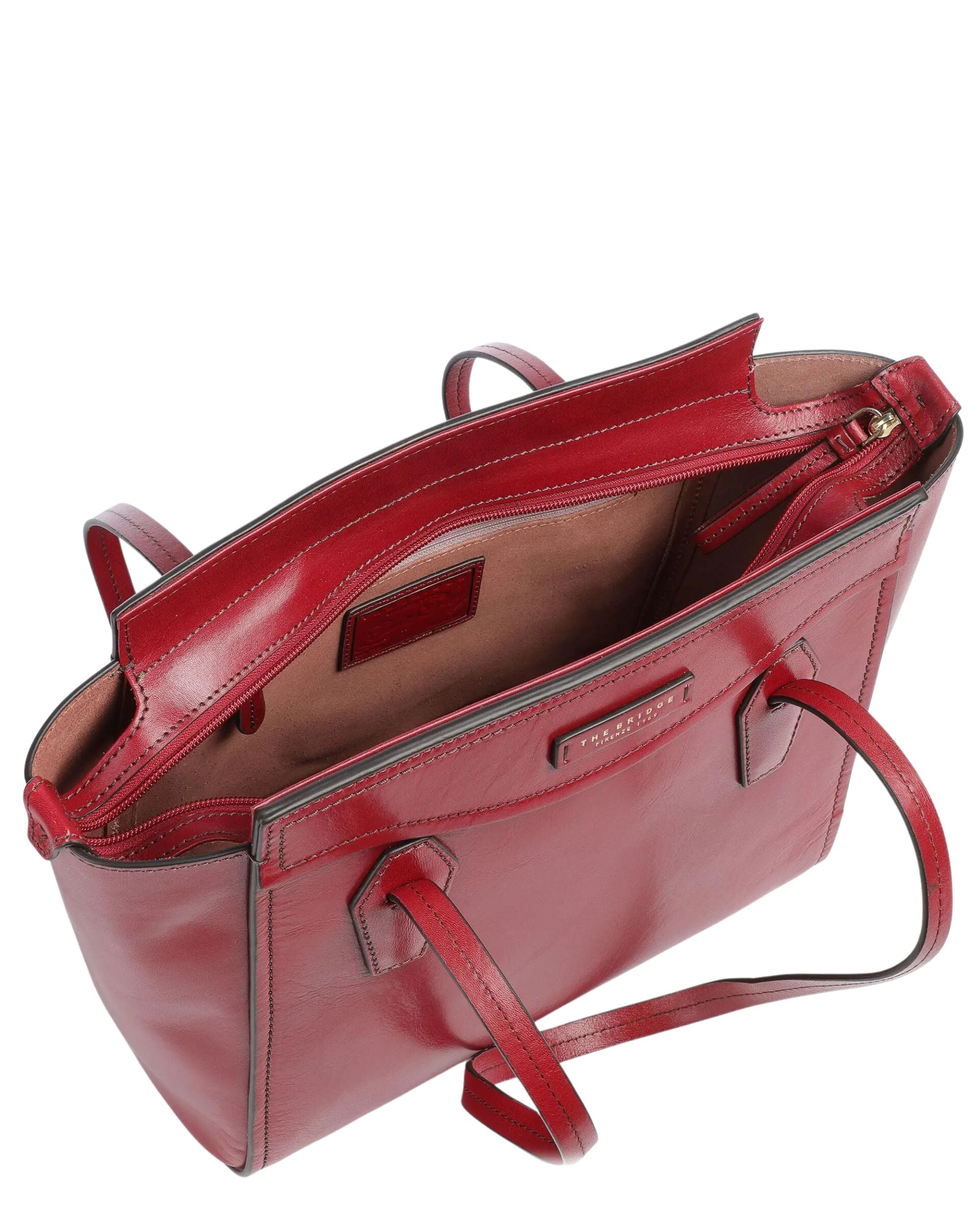 The Bridge Shopper Tote Shoulder Bag Red Women