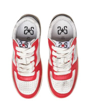 2Star Sneakers Padel in Pelle Bianca Dettagli Rossi