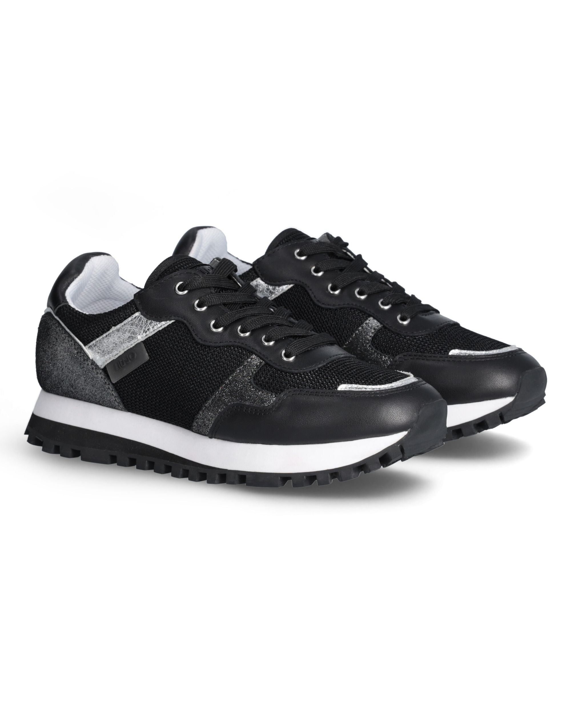 Liu Jo Sneakers Wonder 01 Pelle/Tessuto Nero