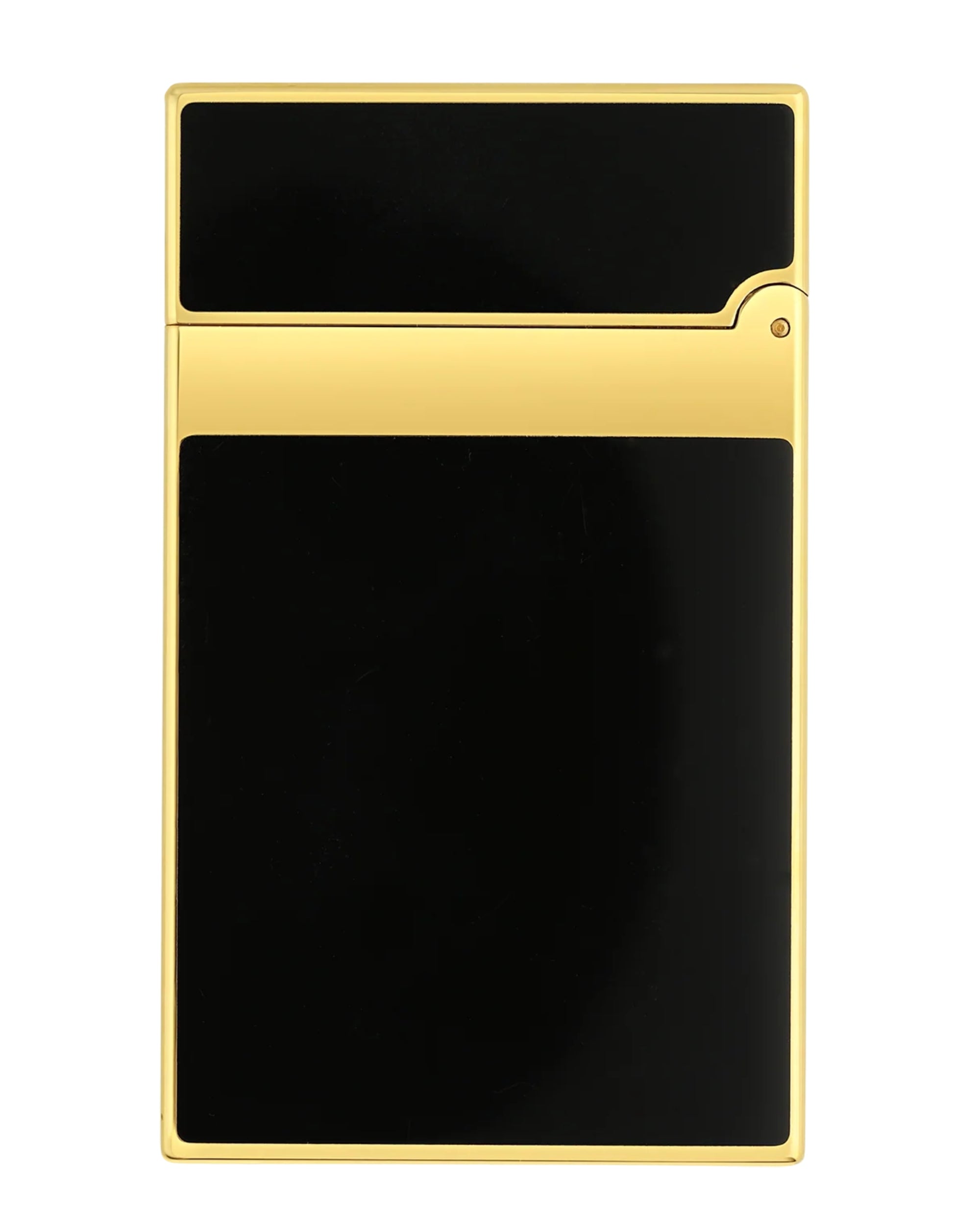 S.t.dupont accendino ligne 2 Lacca Nera E Placcato Oro Giallo Nero uomo donna