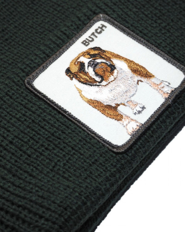 Goorin Bros. Cappello Beanie Hat Cuffia Con Patch Frontale E Logo Su Lato Verde Unisex-2