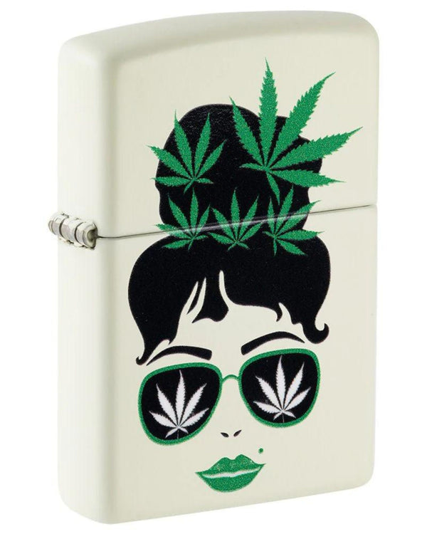 Zippo2 Cannabis Design Bianco Unisex