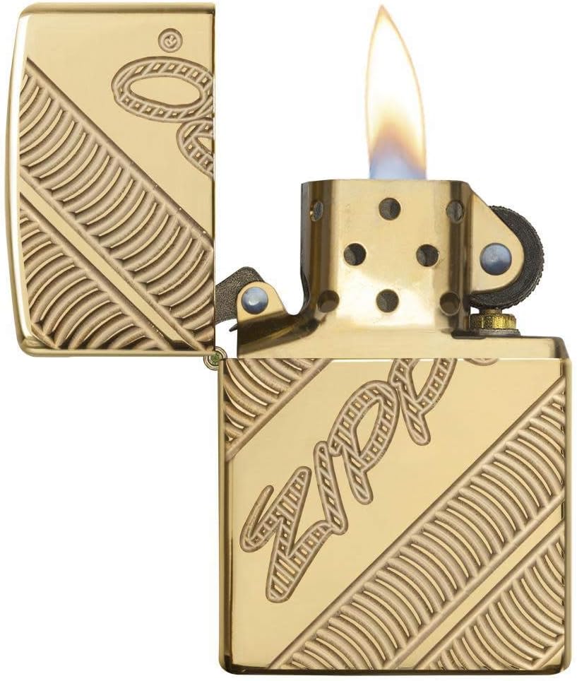 Zippo Windproof Refillable Made In Usa Armor Gold Unisex