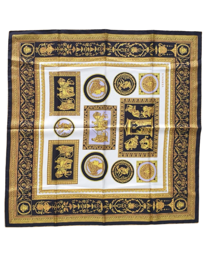 Versace Foulard Stola Pashmina Seta Nero 2