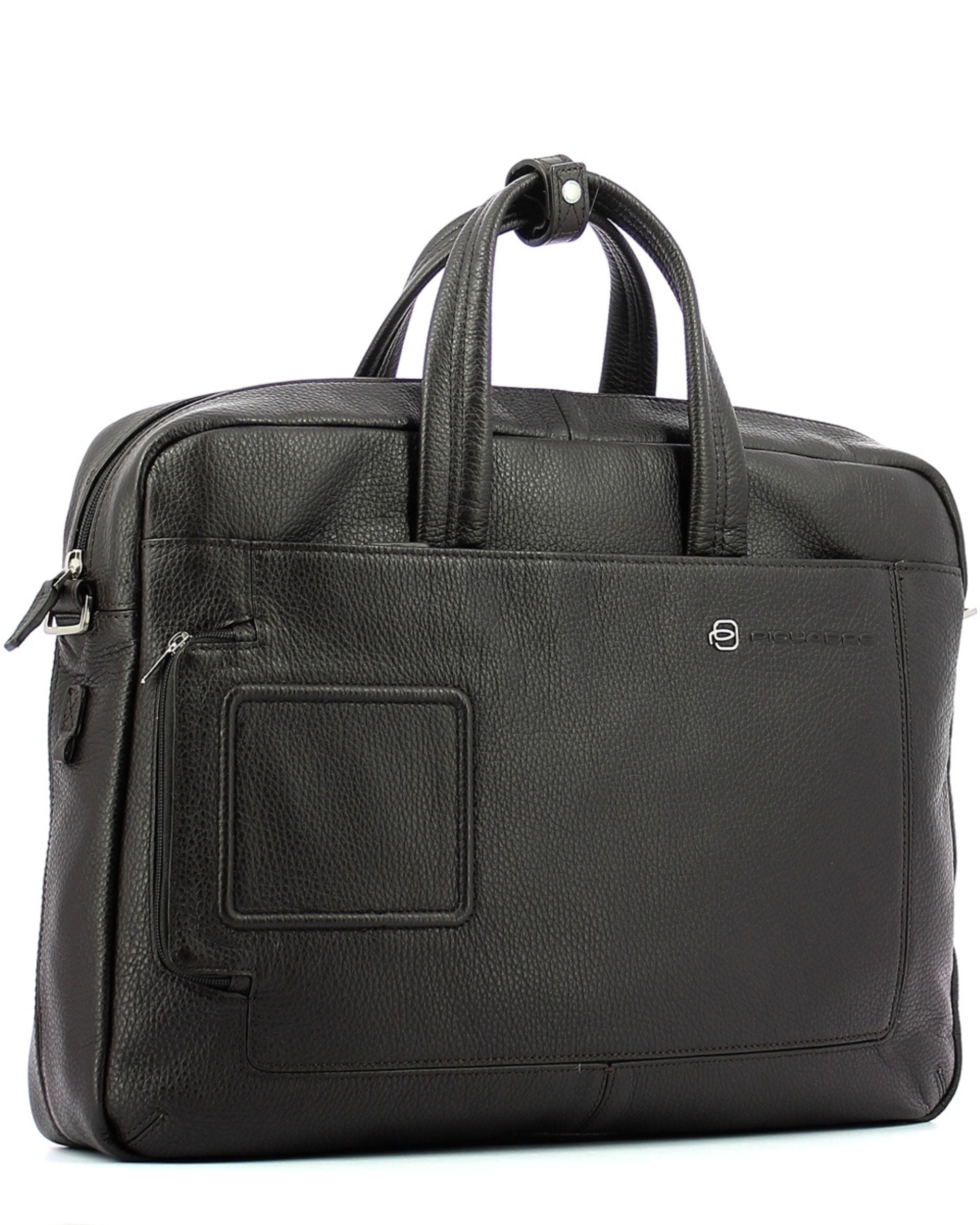 Piquadro Two Handle Bag for 15.6" Laptop Brown Men