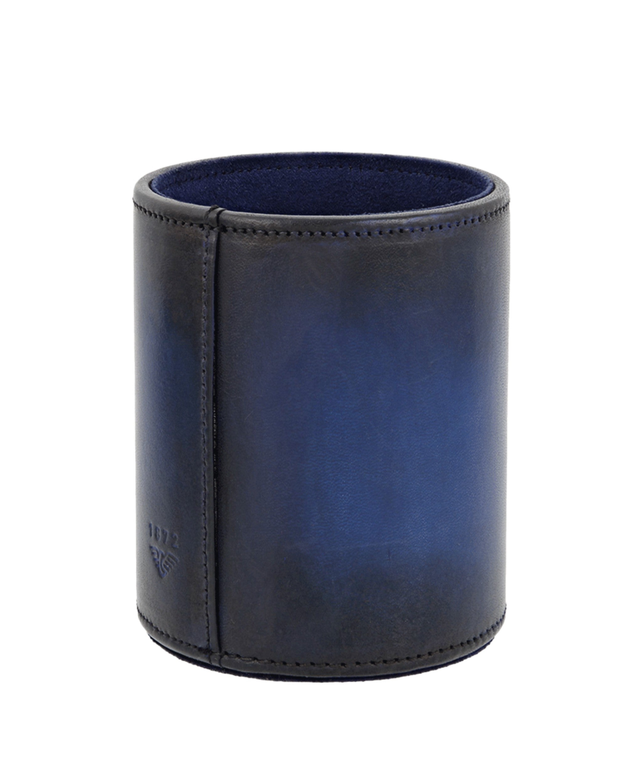 Stdupont Unisex Blue Leather Desk Pen Holder Accessory