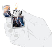 Zippo accendino ricaricabile antivento Made in USA Mazzi Lupo e cuccioli 47106