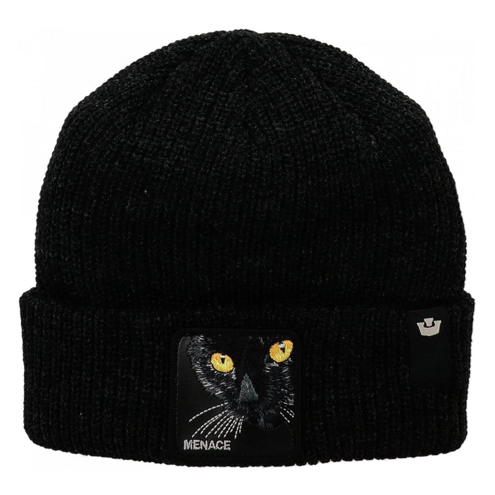 Goorin Bros. Cuffia Beanie 'The Menace' in Misto Acrilico Nero Unisex