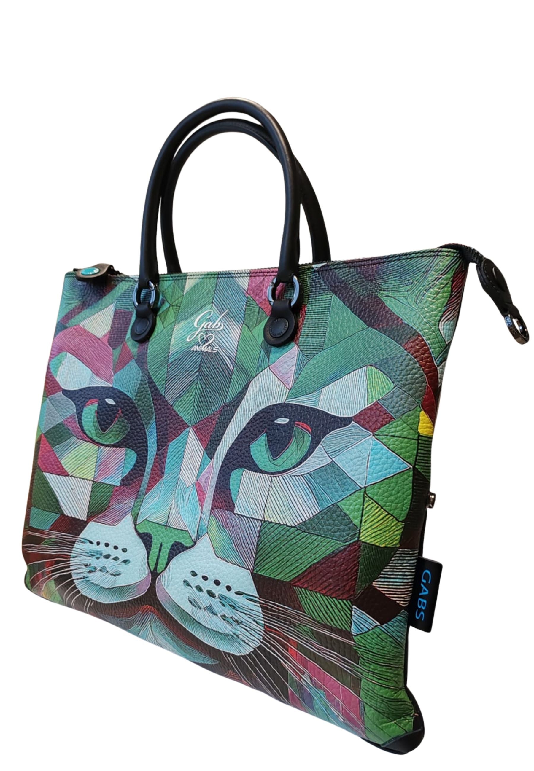 Gabs G3 Plus M Pet Borsa Zaino Trasformabile Shopper Tote Bauletto Pelle Gatto Verde