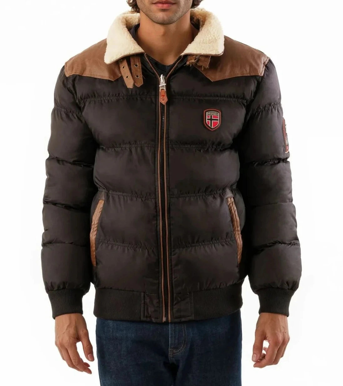 Geographical Norway Giacca Giubbotto Teddy Orsetto Nero Uomo Abramovitch