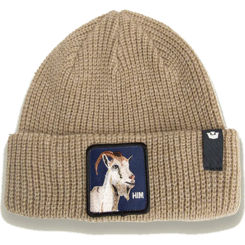 Goorin Bros. Cuffia Beanie 'Him' in Misto Acrilico Marrone Biscotto Unisex