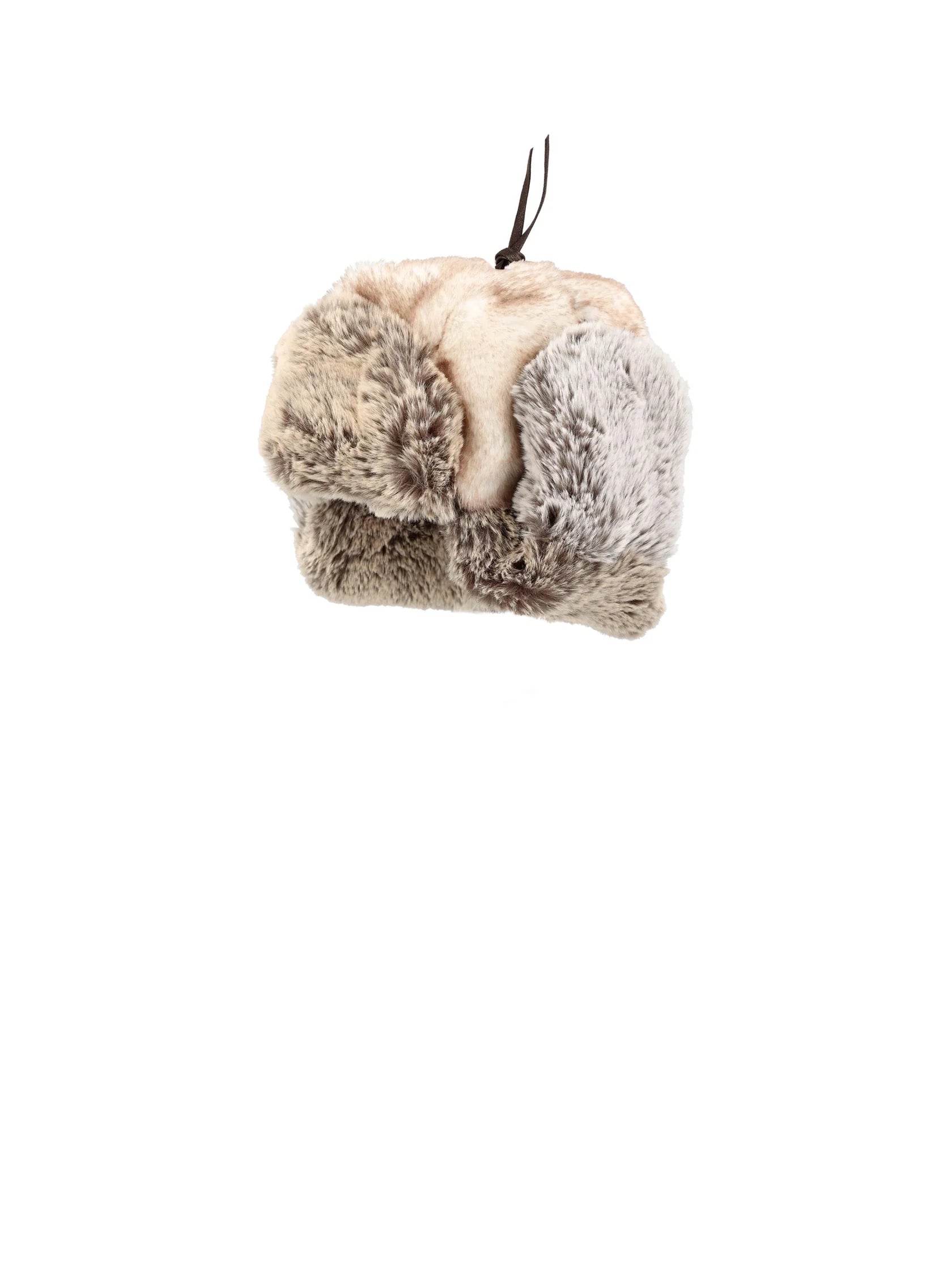 Kangol Cappello Trapper in Finta Pelle Sintetica Beige Multicolore Unisex