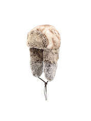 Kangol Cappello Trapper in Finta Pelle Sintetica Beige Multicolore Unisex