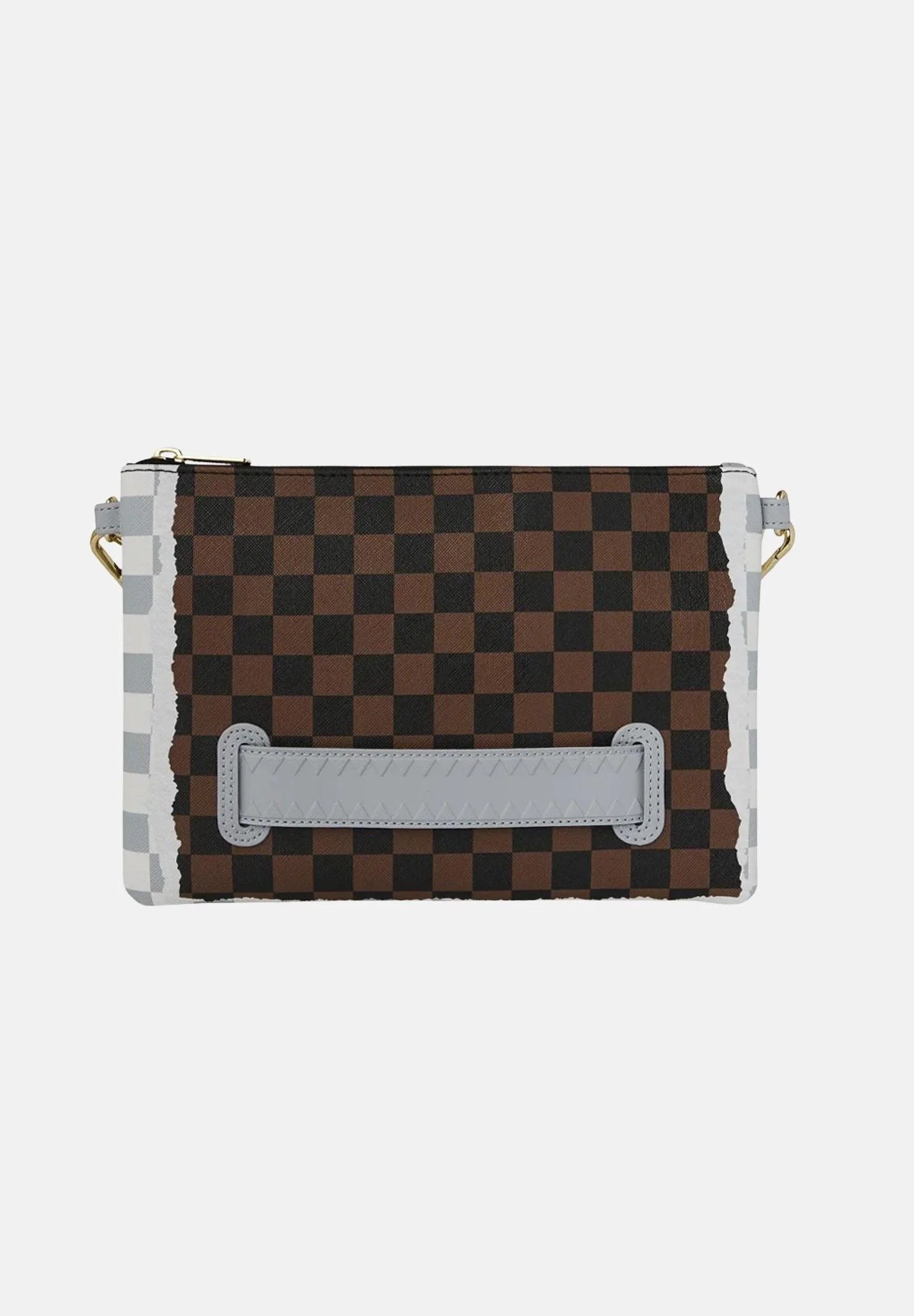 Sprayground Borsa pochette Crossbody Bag clutch pochette polsiera cream brown tear
