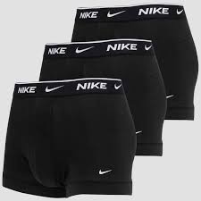 Nike 3 pack trunk boxer cotone elastico con logo 0000KE1008 tripack nero nero