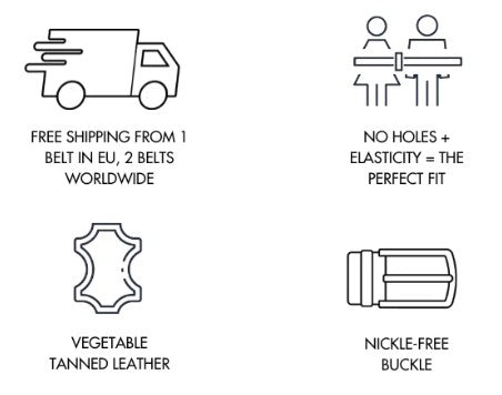 La Boucle cintura intrecciata con fibbia in metallo premium box regalo Portofino azzurro