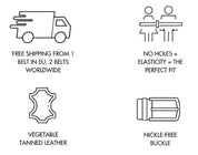 La Boucle cintura intrecciata con fibbia in metallo premium box regalo Santorini Blu Avio