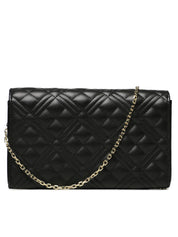 Love Moschino Love Quilted Borsetta Pochette Tracolla Da Sera Trapuntata Nero Donna
