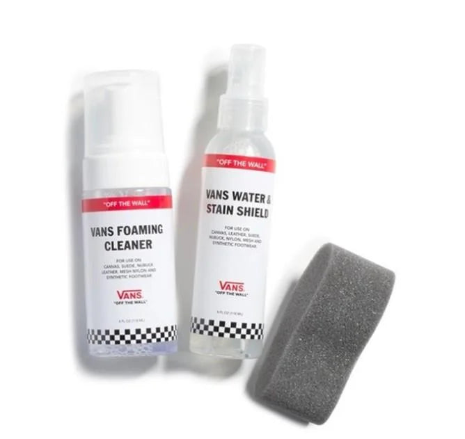 Vans kit universale pulizia scarpe calzature set tessuto pelle nabuk ed ecopelle