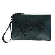 Gaelle Borsa a Mano Pochette in Ecopelle con Maxi Patch College Nero Donna