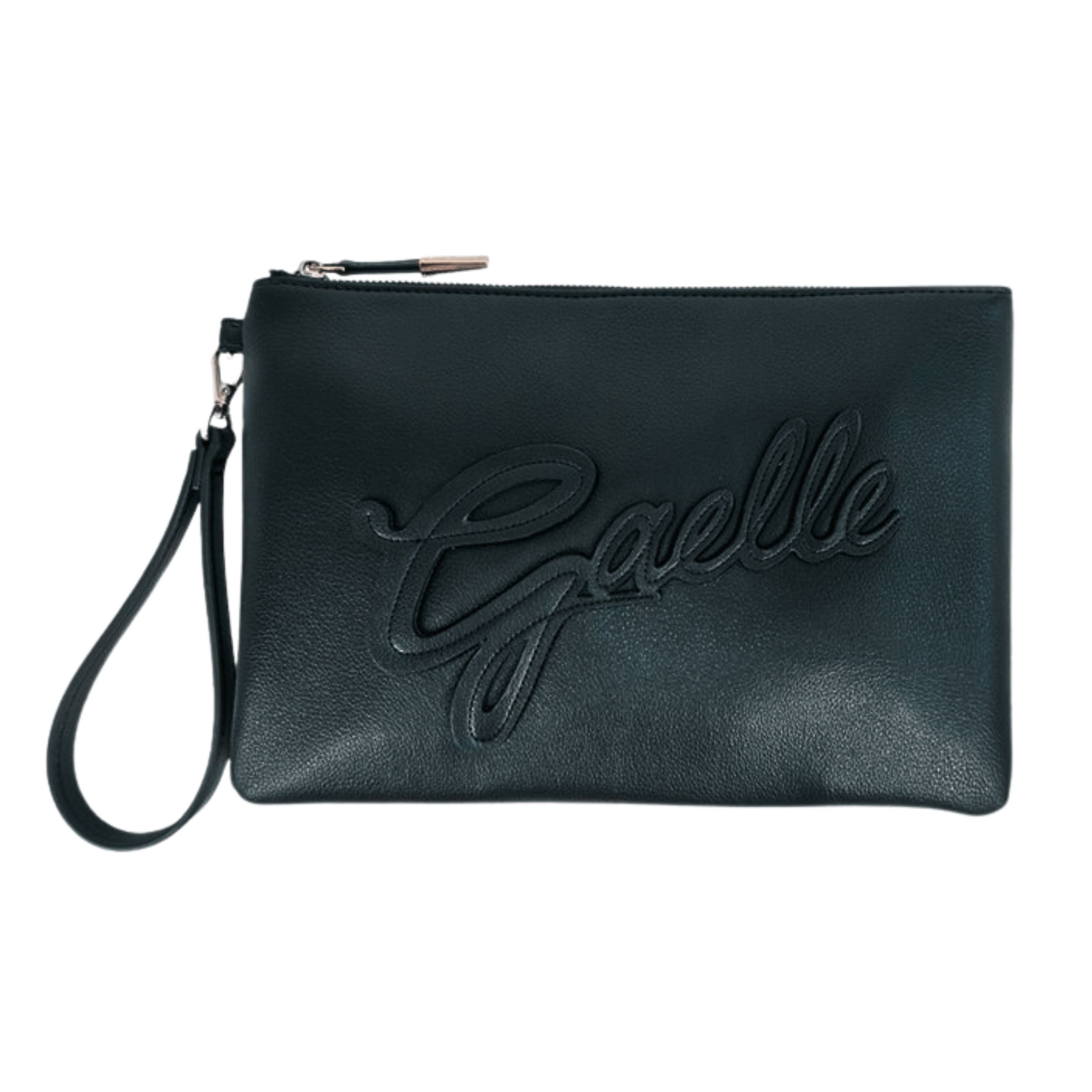 Gaelle Borsa a Mano Pochette in Ecopelle con Maxi Patch College Nero Donna