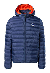 North Sails giacca ripstop giubbotto piumino cappuccio removibile 603307 - 0787 dark blue