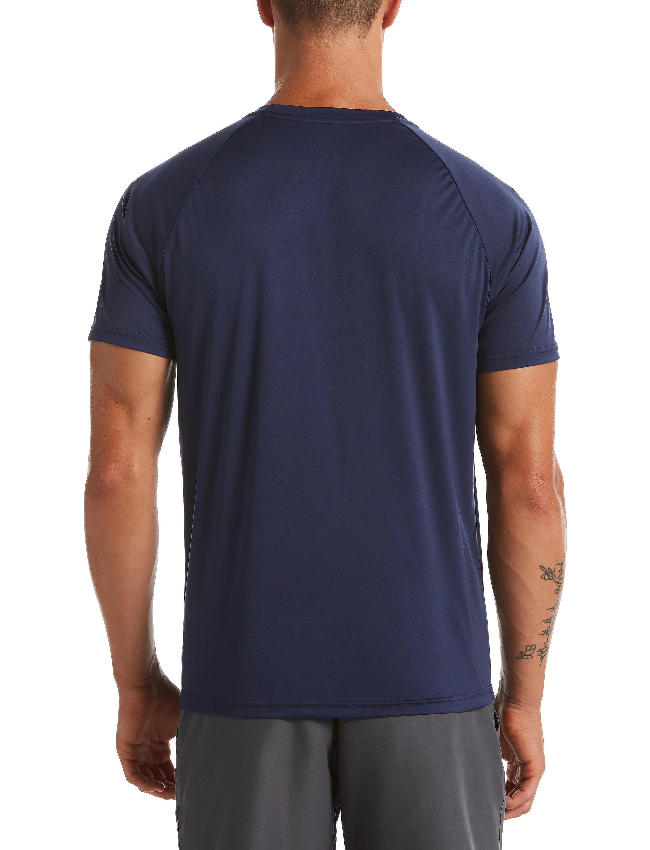Nike Swim T-Shirt Short Sleeve Hydrogu NESSA586 Tessuto Tecnico Blu Navy Uomo