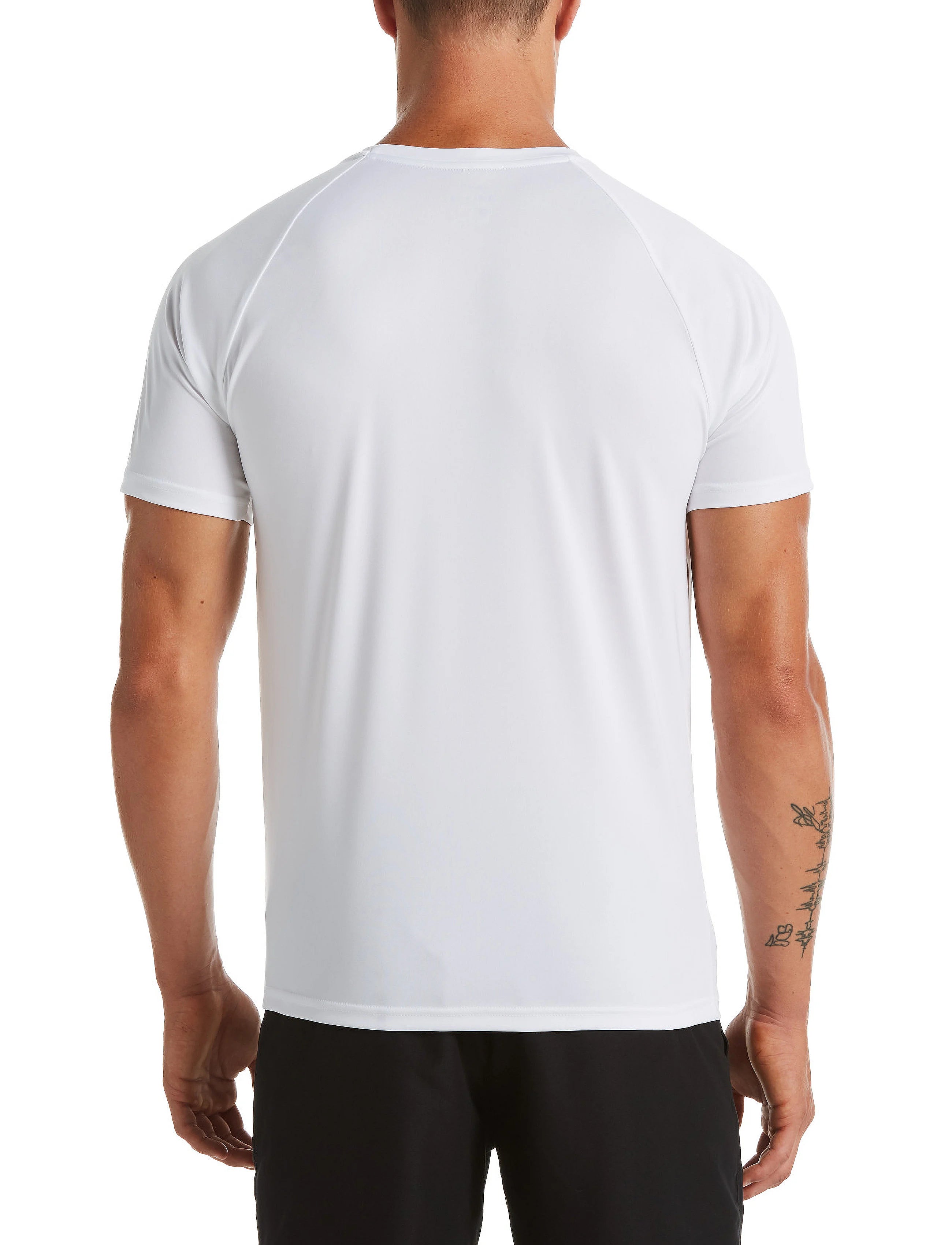 Nike Swim T-Shirt Short Sleeve Hydrogu NESSA586 Tessuto Tecnico Bianco Uomo