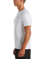 Nike Swim T-Shirt Short Sleeve Hydrogu NESSA586 Tessuto Tecnico Bianco Uomo