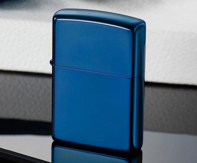 Zippo accendino ricaricabile antivento Made in USA 20446 Blu High Polish