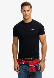 Superdry T-shirt Uomo Logo cotone manica corta nero
